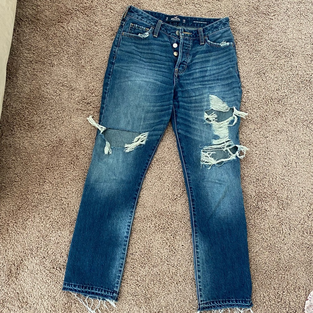 High rise vintage straight leg jeans
